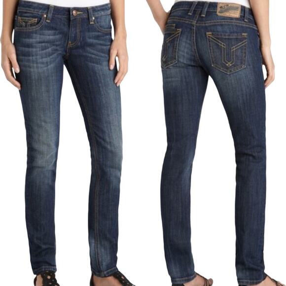 Vigoss Women's The Brooklyn Skinny Blue Jeans Low Rise Medium Wash Denim Size 26 - Picture 1 of 16